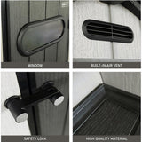 Olsen and Smith Outdoor Garden Storage Shed 4x6 FT With Lockable Door Including Padlock For Garden Tools, Lawnmower, Bikes and more, 125x187x205cm, Beige