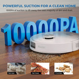 Olsen & Smith Smart Self-Cleaning Robot Vacuum & Mop – 10000Pa Suction, Laser Navigation, Auto Empty & Water Refill, Hot Mop Drying, AI Obstacle Detection, App & Voice Control, 2.5L Self Charging Station