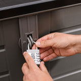 Olsen & Smith MASSIVE Capacity 1170 Outdoor Garden Storage Box Plastic Shed Garbage - Weatherproof with Wood Effect (1170 Litre)