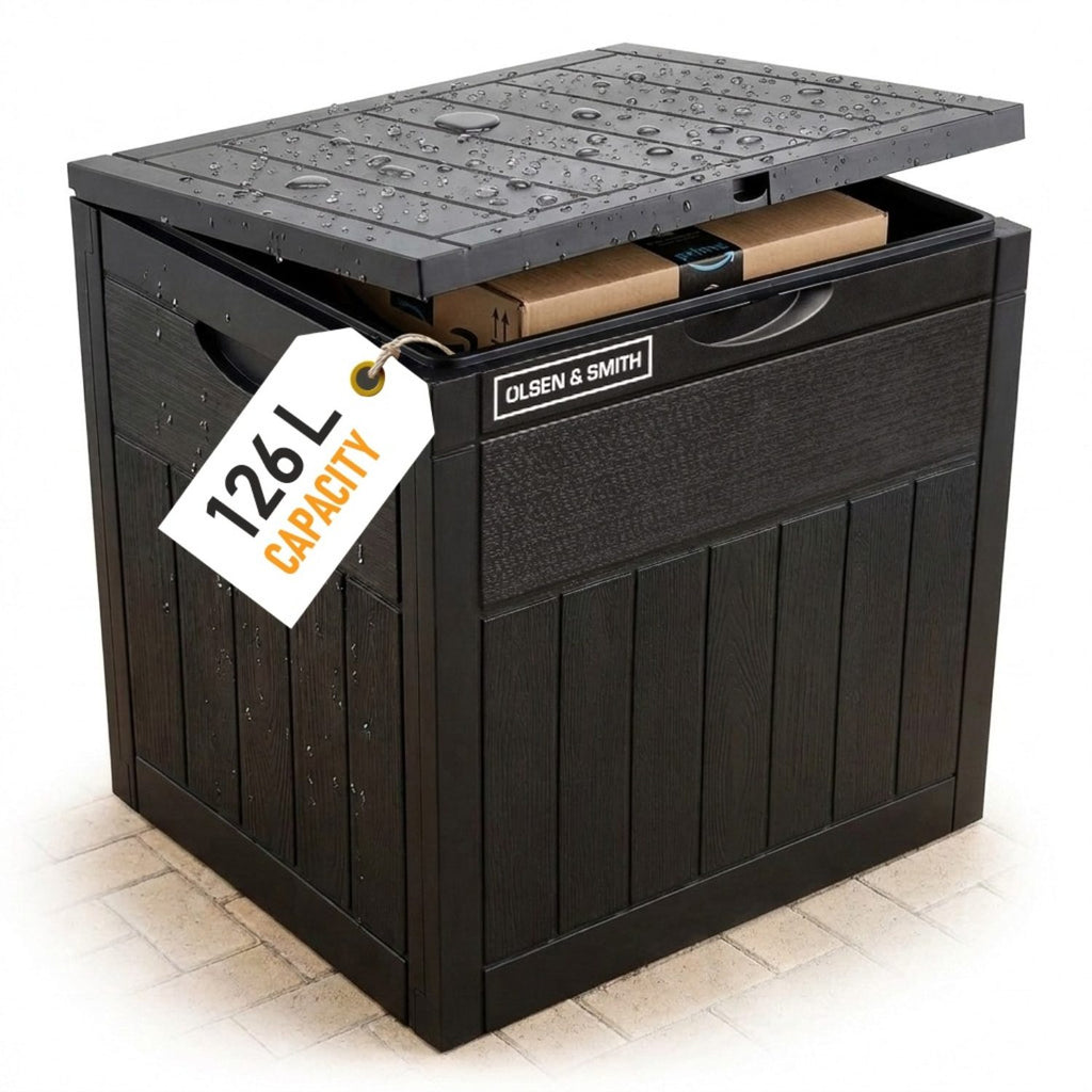 Olsen & Smith Lockable Outdoor Garden Plastic Storage Box Container Ch