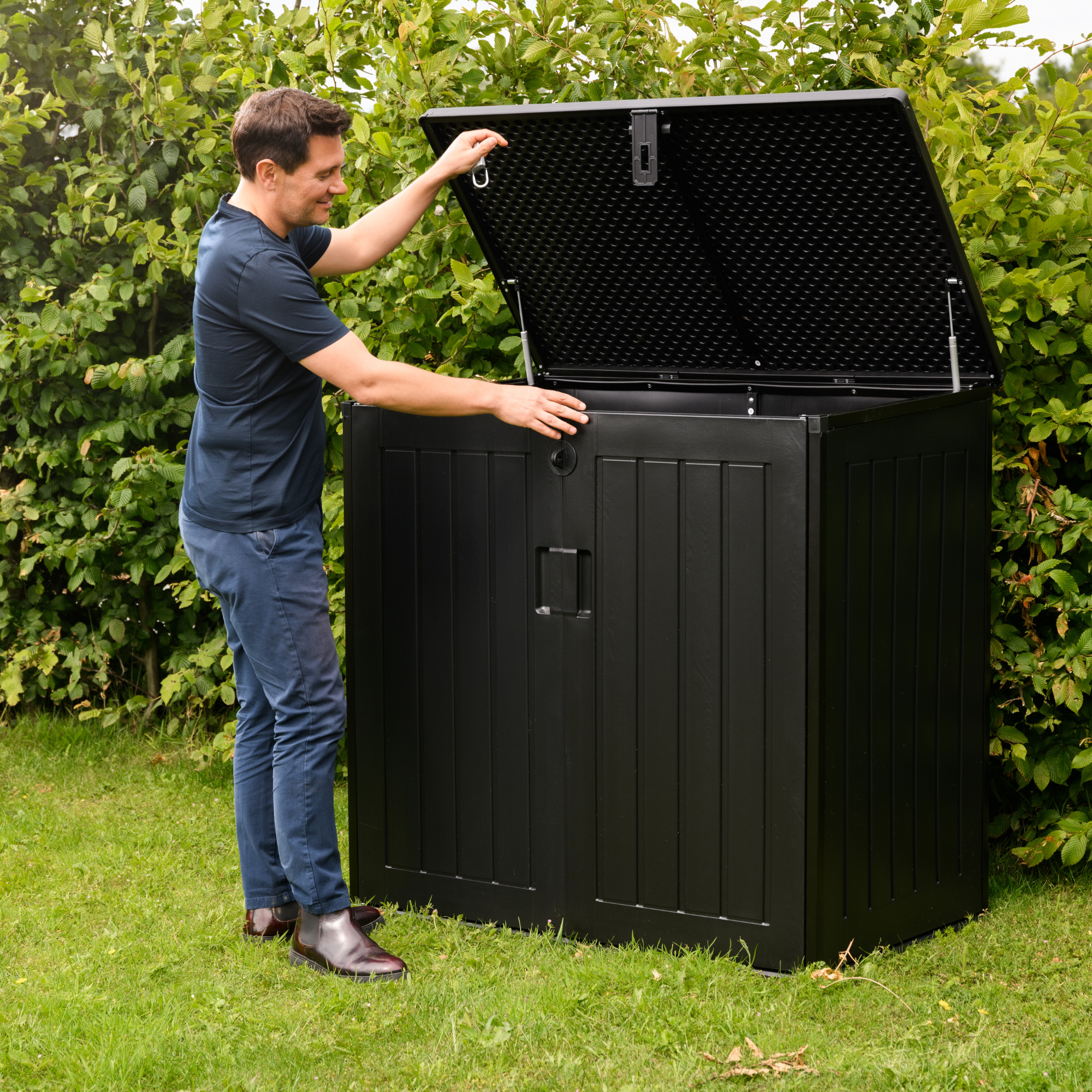garten aufbewahrung kunststoff Olsen and Smith MASSIVE Kapazität 775L Outdoor Garten Storage Box Kunststoff Schuppen Müll