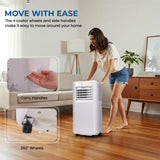 Olsen & Smith 9000 BTU 3-in-1 Portable Air Conditioning Unit, Air Conditioner AC Air Con Cooler with Cooling, Fan & Dehumidifier Functions, 24H Timer with Window Kit & Remote Control, White [Energy Class A]