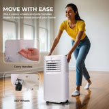 Olsen & Smith 7000 BTU 3-in-1 Portable Air Conditioning Unit, Air Conditioner AC Air Con Cooler with Cooling, Fan & Dehumidifier Functions, 24H Timer with Window Kit & Remote Control, White [Energy Class A]