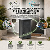 Olsen & Smith Outdoor-Paketbox – Sicherer abschließbarer Paketbriefkasten mit diebstahlsicherem Einwurfschlitz, 90-l-Fach, Zahlenschloss, recyceltem Polypropylen, wetterfestem freistehendem Design (Anthrazit)