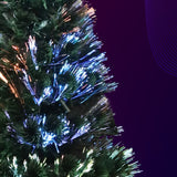 Olsen & Smith 3ft Fibre Optic Christmas Tree – Artificial Small Pre Lit Xmas Tree with Multicolour LED Lights, Star Tree Topper, 90 Branch Tips & Secure Base for Home or Office