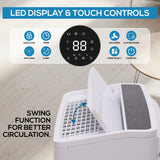 Olsen & Smith 20L/Day Dehumidifier & HEPA Air Purifier – Quiet Portable Dehumidifier for Home, Laundry Drying, Damp Control, Bedroom, Kitchen & Bathroom (5.5L Tank + Drain Hose)