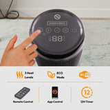 Olsen & Smith 1800W Smart Ceramic Space Heater – Portable Electric Tabletop Heater with WiFi App Control, Thermostat, ECO Mode, Timer & Safety Features (Indoor Use)
