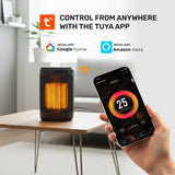 Olsen & Smith 1800W Smart Ceramic Space Heater – Portable Electric Tabletop Heater with WiFi App Control, Thermostat, ECO Mode, Timer & Safety Features (Indoor Use)