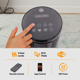 Olsen & Smith 1800W Smart Ceramic Space Heater – Oscillating Portable Electric Heater with Remote Control, WiFi App, Thermostat, ECO Mode, Timer & Safety Features for Indoor Room Heating