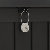 Olsen & Smith 680L Large Outdoor Garden Storage Box – Weather-Resistant Heavy-Duty Plastic Storage Chest with Padlock, Wood-Effect Finish & Gas Lift Lid for Cushions, Tools & Toys (Anthracite Black)