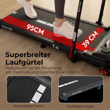 Sports24 Klappbares 4-in-1 Walking Pad Laufband mit Steigung, 1–12 km/h Geschwindigkeit, Haltegriff, LCD-Display, App-Steuerung, Bluetooth-Lautsprecher, geräuscharm, Untertisch-Laufmaschine für Zuhause, 2 Jahre Garantie
